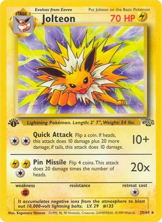Jolteon (20) 020/64/64 - Rare - Unlimited