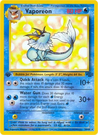 Vaporeon (28) 028/64/64 - Rare - Unlimited