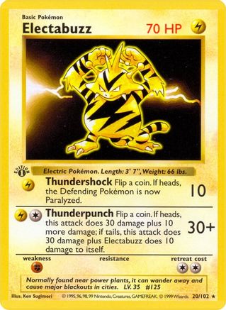 Electabuzz 020/102 - Rare - Unlimited