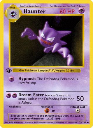 Haunter 029/102 - Uncommon - 1st Edition