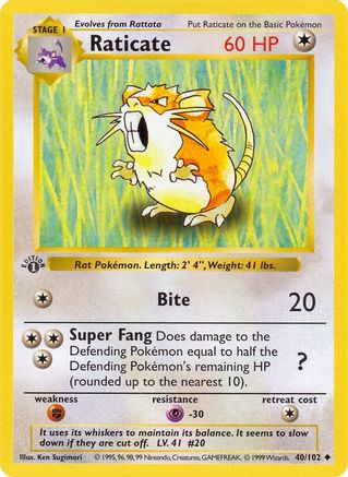 Raticate 040/102 - Uncommon - Unlimited