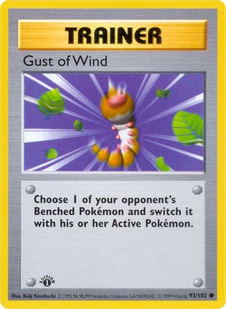 Gust of Wind 093/102 - Common - 1st Edition