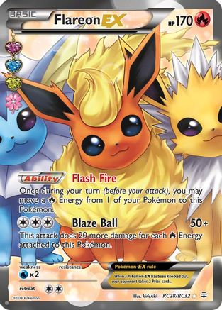 Flareon EX (Full Art) RC28/RC32/83 - Ultra Rare - Holofoil