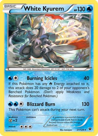 White Kyurem 021/124/124 - Holo Rare - Holofoil