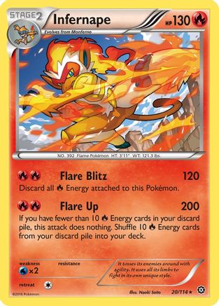 Infernape 020/114/114 - Holo Rare - Holofoil