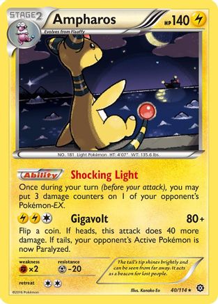 Ampharos 040/114/114 - Holo Rare - Holofoil