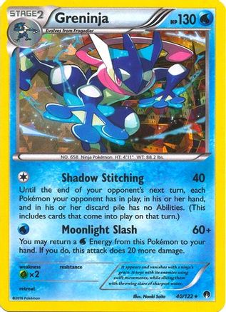 Greninja 040/122 - Holo Rare - Holofoil