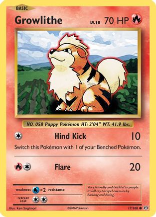 Growlithe 017/108/108 - Common