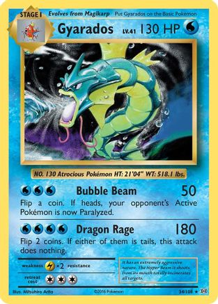 Gyarados 034/108/108 - Holo Rare - Holofoil