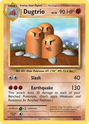 Dugtrio 056/108/108 - Rare