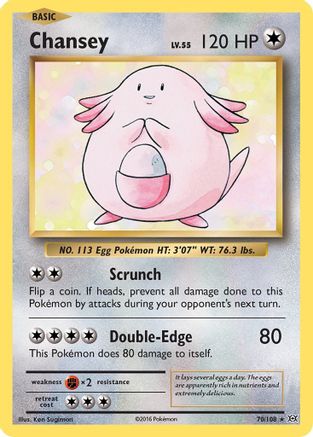 Chansey 070/108/108 - Holo Rare - Holofoil