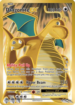 Dragonite EX (Full Art) 106/108/108 - Ultra Rare - Holofoil
