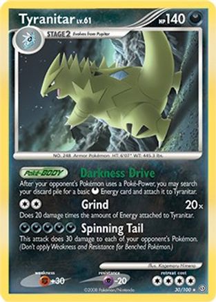 Tyranitar 030/100 - Holo Rare - Holofoil