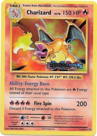 Charizard (XY Evolutions Prerelease) 011 - Promo - Holofoil