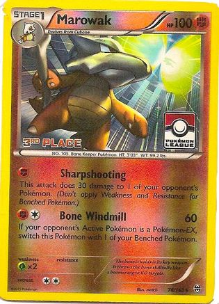 Marowak 078/162 - Promo - Reverse Holofoil