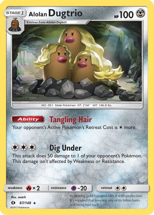 Alolan Dugtrio 087/149/149 - Holo Rare - Holofoil