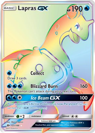 Lapras GX (Secret) 151/149/149 - Secret Rare - Holofoil