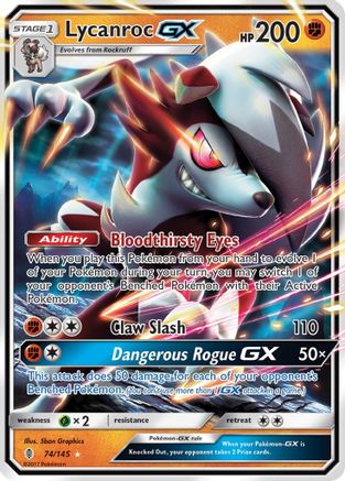 Lycanroc GX 074/145/145 - Ultra Rare - Holofoil