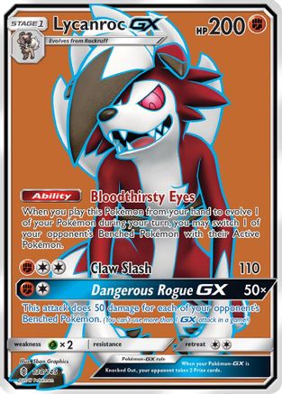 Lycanroc GX (Full Art) 138/145/145 - Ultra Rare - Holofoil