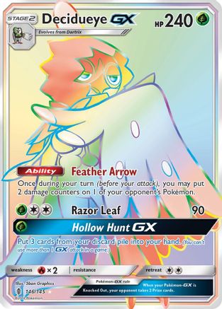 Decidueye GX (Secret) 146/145 - Secret Rare - Holofoil
