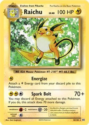 Raichu 036/108 - Rare
