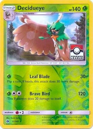 Decidueye 011/149 - Promo - Reverse Holofoil