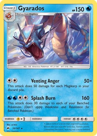 Gyarados 033/147/147 - Holo Rare - Holofoil