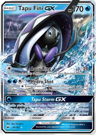 Tapu Fini GX 039/147/147 - Ultra Rare - Holofoil