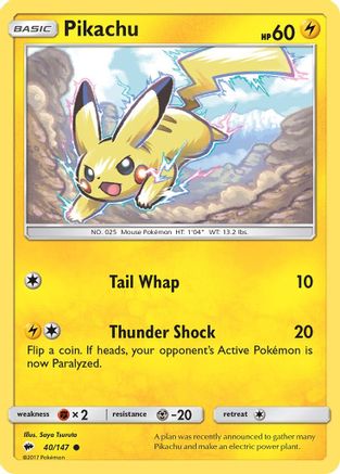 Pikachu 040/147/147 - Common