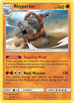 Rhyperior 067/147/147 - Holo Rare - Holofoil