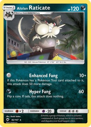 Alolan Raticate 082/147/147 - Rare