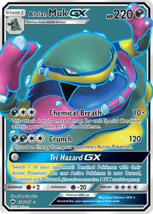 Alolan Muk GX (Full Art) 138/147/147 - Ultra Rare - Holofoil