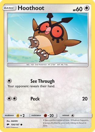 Hoothoot 106/147/147 - Common