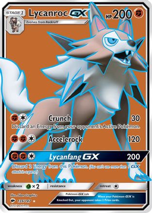 Lycanroc GX (Full Art) 136/147/147 - Ultra Rare - Holofoil