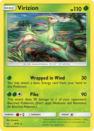 Virizion 008/73/73 - Holo Rare - Holofoil