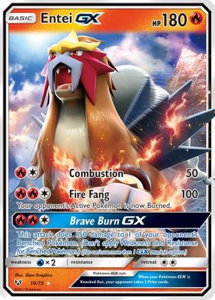 Entei GX 010/73/73 - Ultra Rare - Holofoil