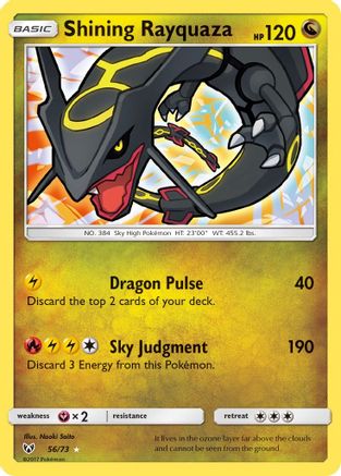 Shining Rayquaza 056/73/73 - Shiny Holo Rare - Holofoil
