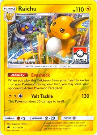 Raichu 041/147 - Promo - Reverse Holofoil