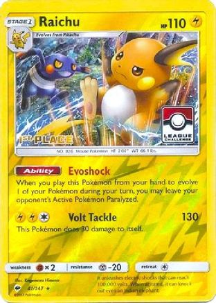 Raichu 041/147 - Promo - Reverse Holofoil