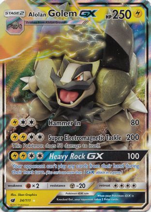 Alolan Golem GX 034/111/111 - Ultra Rare - Holofoil