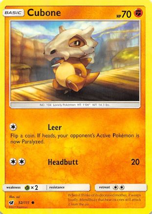 Cubone 052/111/111 - Common