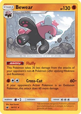 Bewear 056/111/111 - Holo Rare - Holofoil