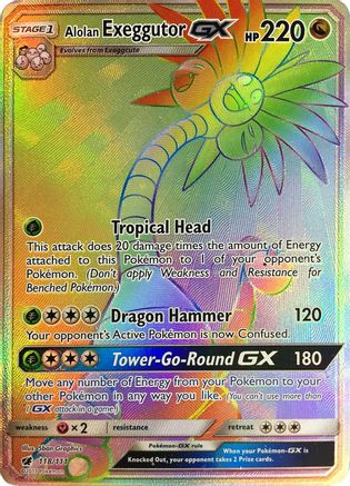 Alolan Exeggutor GX (Secret) 118/111/111 - Secret Rare - Holofoil