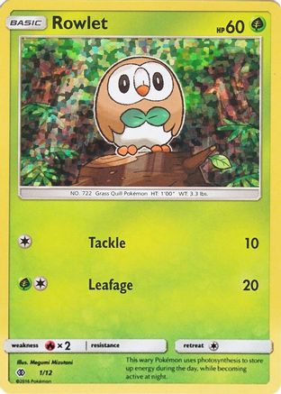 Rowlet 001/12/12 - Promo - Holofoil