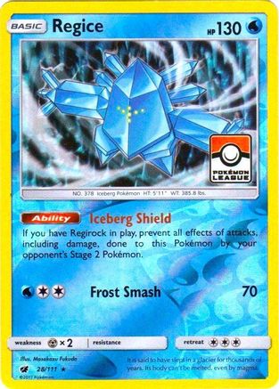 Regice 028/111 - Promo - Reverse Holofoil