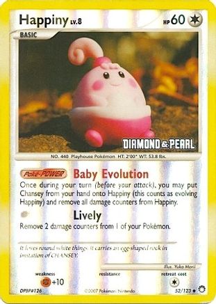 Happiny 052/124 - Promo - Reverse Holofoil