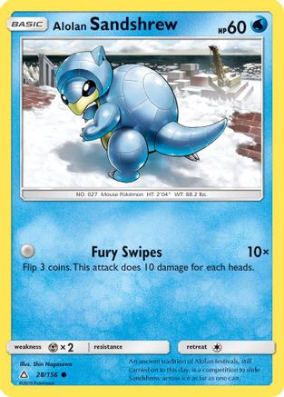 Alolan Sandshrew 028/156/156 - Common