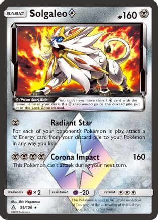 Solgaleo Prism Star 089/156/156 - Prism Rare - Holofoil