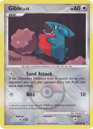 Gible 106/147 - Promo - Reverse Holofoil