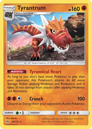Tyrantrum 069/131/131 - Holo Rare - Holofoil